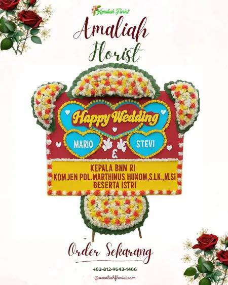 Papan Bunga Pernikahan Salahuddin